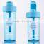BPA Free clear plastic joyshaker drinking water bottle with handle