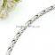 Top selling bracelet with full silver magnetic negative ion bracelet