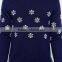 Lambswool men Christmas Jumper with Snowflakes pattern, men fashion high neck sweater pullover