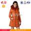 Wholesale women's winter warm fashion down coat Golden brown down filled jacket