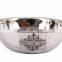 IndianArtVilla Handmade Steel Kadhai Karahi Wok With Brass Handle 350 ML - Serving Indian Food Dal Curry Vegetable Home Hotel