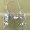 Small Size Clear Plastic PVC Button Closure Bag with handle