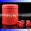 red high quality leather dice cup with dices