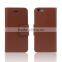 high quality Brown color PU leather case for iphone 6 cover