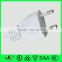 Italy 2 core electric wires IMQ approved 2 prong electric plug white extension cord
