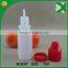 ldpe 10ml e-cig bottle with Tamper child lock caps