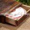 Pu'er Tea cake burn wood box,wooden box sliding lid, tea cakes storage box