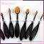 popular 10pcs organizer premium synthetic kabuki makeup brush set