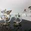 Crystal Dragon Hand Blown Clear Glass Art Gold Trim Figurines Home Decor / Fancy Collection / Gift