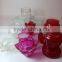 crimson flower deep red glass wax candle lamp holders