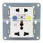 Safety wall outlets 220v 10a automatic circuit breaker european socket outlet