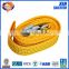 yellow tow rope type and ratchet car tow strap