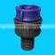 Quick release plastic chemical manufacturing nozzles