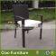 outdoor PE rattan furniture garden arm chair with cushion