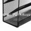 2017 amazon popular design black metal mesh Wall Mount Literature Paper Magazine File Holder