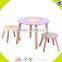 Wholesale Cute Style Baby Wooden Table And Chairs Household Top Quality Wooden Table And Chairs Set W08G092