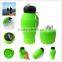 Hot selling silicone traveling metal hook collapsible water bottle