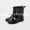 Water Resistant Modern Unique Loose Ankle Height Solid Color Cheap Comfortable Garden Shoes Molded PVC Injection Rain Boot Shoes