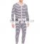 Plus size adult onesie pajamas Long Sleeve Stripe Waffle Knit mens onesie