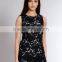 Black embroidered crochet top,women top,life vest