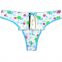 Flower Printing Underwear Breathable Cotton T-back Sexy Thong