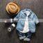 2017 Wholesale kids jeans new style fashion kids boys denim shirt