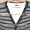 thin stripes black and white classic cardigan men's button up sweater