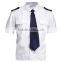 Poly-Cotton White Security Short Sleeve Guard Shirts with Bow Tie