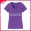 Ladies Bulk V-neck Bamboo Custom Print Blank Sublimation Tshirt