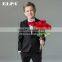 ELPA Fancy Flower Boy Black Designer 3 Piece Formal Suits for Boys