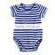 ShiJ 32S 180g Combed Cotton Indiana Striped Summer Baby Clothes Romper
