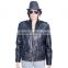 BIKER LEATHER JACKET WITH FOUR FLAP CHEST POCKET