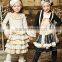 fall turkey embroidery lace ruffle thanksgiving kids clothing sets