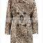 noble fashion women double-breasted animal print feminine winter coat