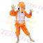 Short Floss Orange Fox Animal Mascot Cosplay Costume for Kids