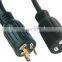 Nema 20A locking extension cord twist-lock plug connector