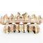 Copper materialTooth Custom Top Bottom grillz Bling Fire Teeth Caps Hip Hop Grillz Body jewelry