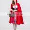 2017 Christmas Gothic Red Cosplay Dress Sexy Women Costumes Halloween