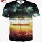 Custom printed cotton 3d sublimation printing men t shirt wholesale