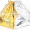 personalized sizes wedding candy packing, comestic packing shiny gold organza