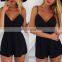 MIKA72006 Summer Women V-Neck Rompers Sexy Club Solid Elegant Bodycon Jumpsuit