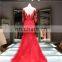 Red Mermaid Slim Girl Modern Fashionable Wedding Gown Floor-length With Sweep Train Wedding Dress 2016