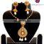 Kundan Pendant Set-Antique One gram Gold plated Pendant Set-Wholesale Antique Jewelry-Big pendant set