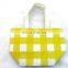 custom wholesale yellow and white printing felt handbag