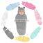 new rabbit ear cap newborn baby  bule grey pink wrap swaddle  infant blanket cotton fetal cap sleeping bag set 0-3 months