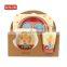 Creative cute pig cartoon bamboo fiber children tableware set of five sets of kindergarten baby bowl children's dinner palts