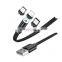 Remax Flag Series RC-169th Phone Charging Oem Micro Braided Magnetic for Android Usb 3 In 1 Cable