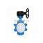 DN200 ductile cast iron PTFE resillient seated lug butterfly valve with worm gear box operator