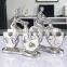 Customized creative couples biking ornaments silver-plated glazed ceramic home decor art ornaments