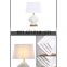 Stereo Brass Base Prismatic White Marble Lamp body Bedside Table Lamp
